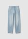 Jeans in puro cotone azzurro da ragazzo relaxed fit_3