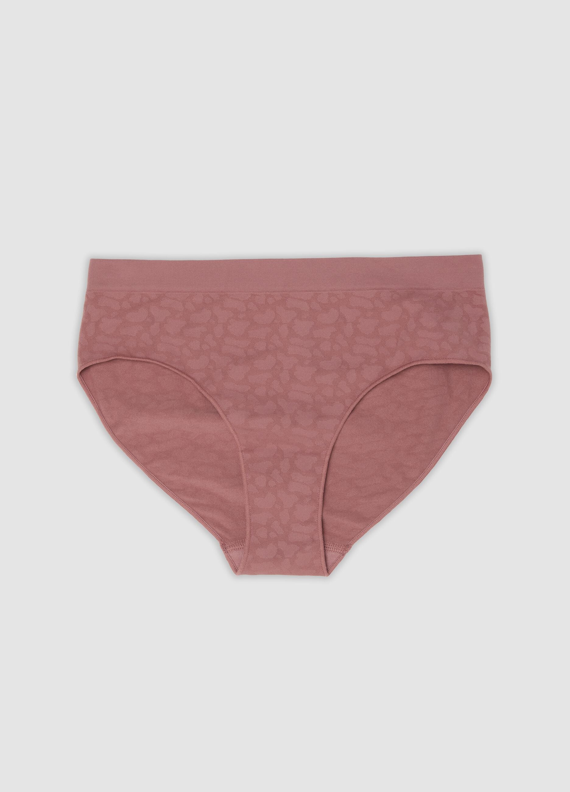 Pink stretch microfibre briefs