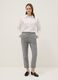 Grey checked regular-fit stretch cotton-blend trousers_0