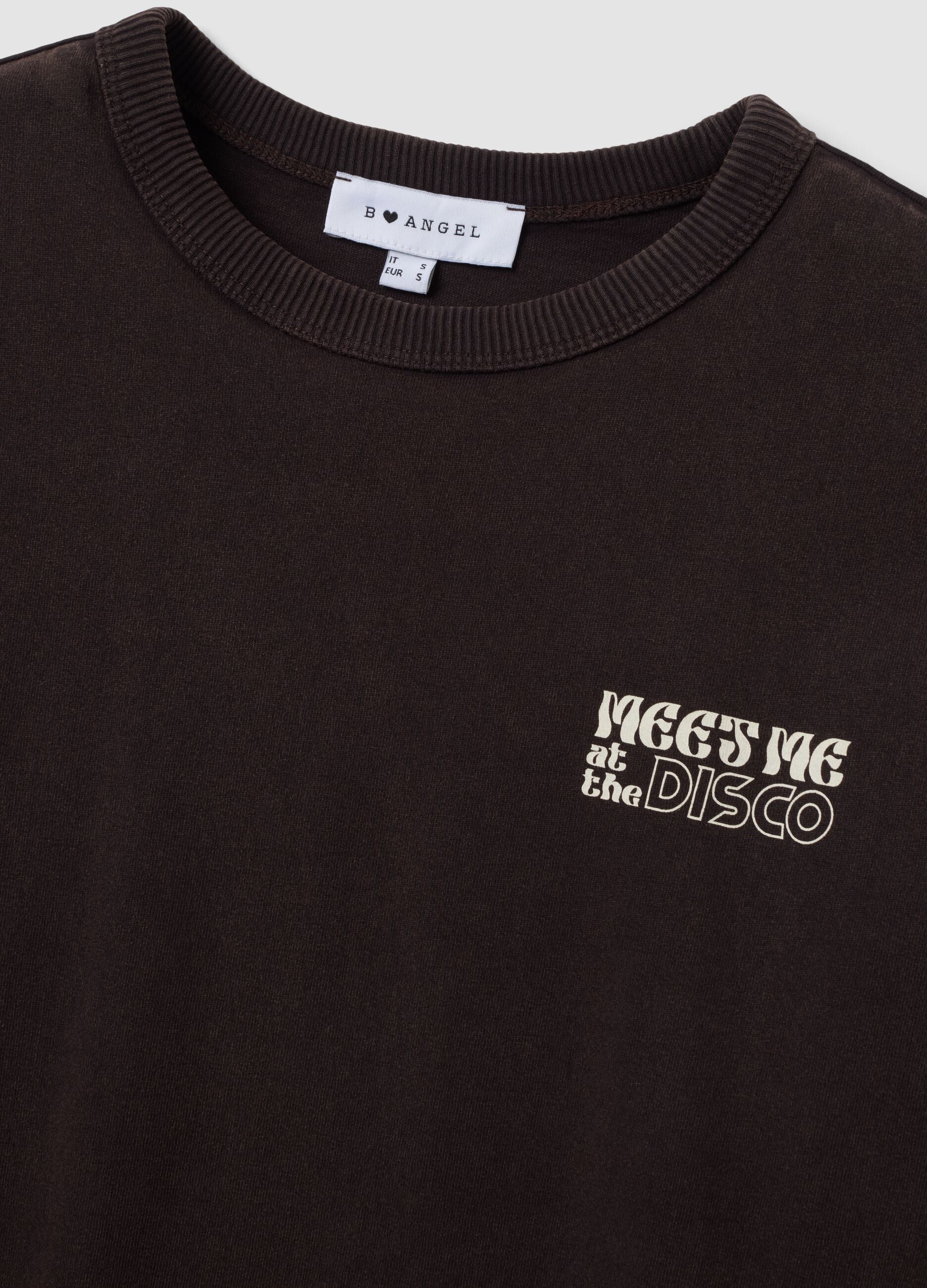 Grey pure cotton oversized T-shirt with chest print