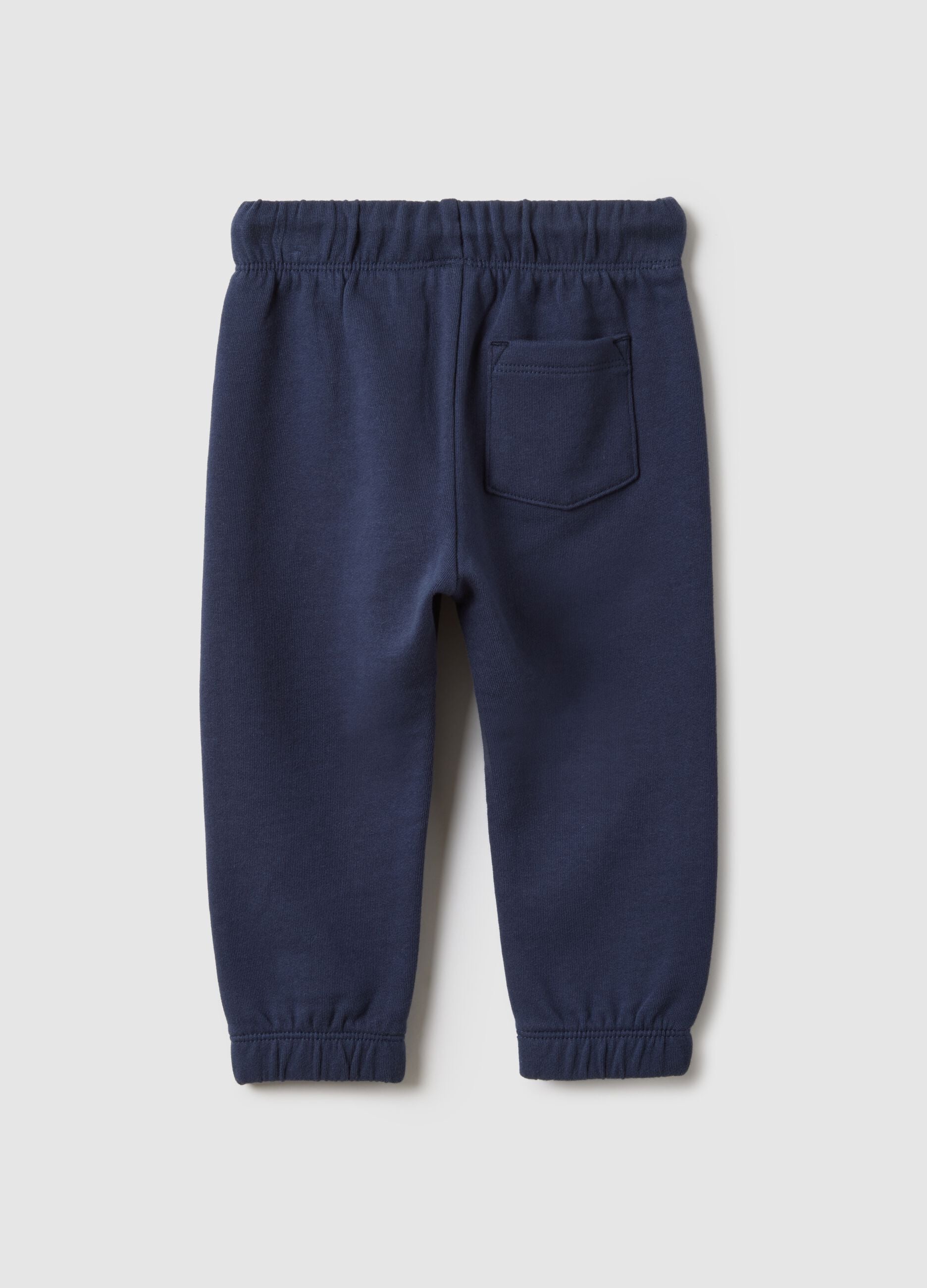 Children's blue cotton jogger trousers with regular fit
