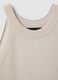 Fitted tank top in beige viscose blend_5