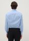 Blue cotton blend regular fit shirt_2