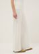 White wide leg stretch cotton jogger trousers_3