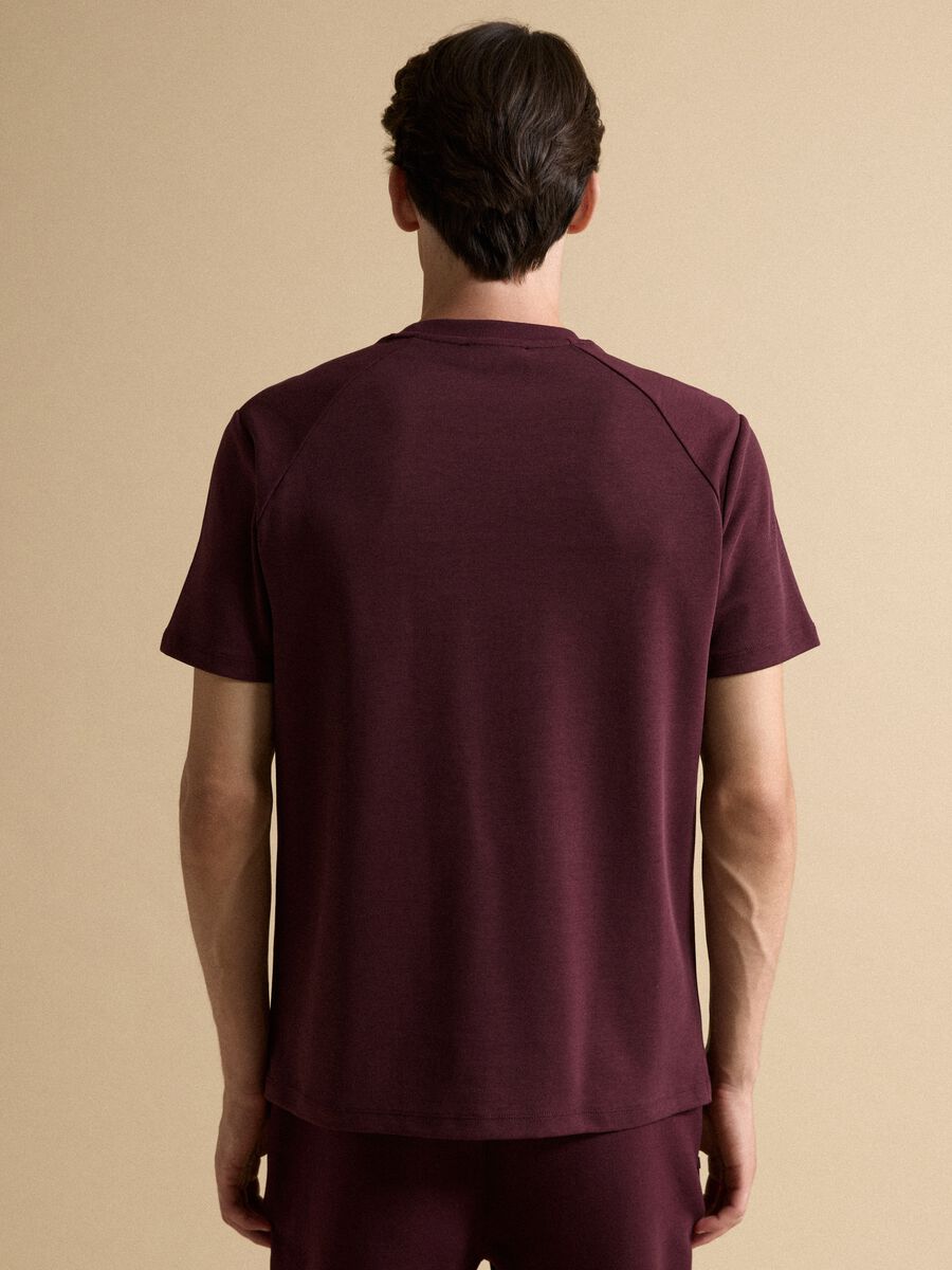 Red breathable, quick-dry cotton-blend T-shirt_3