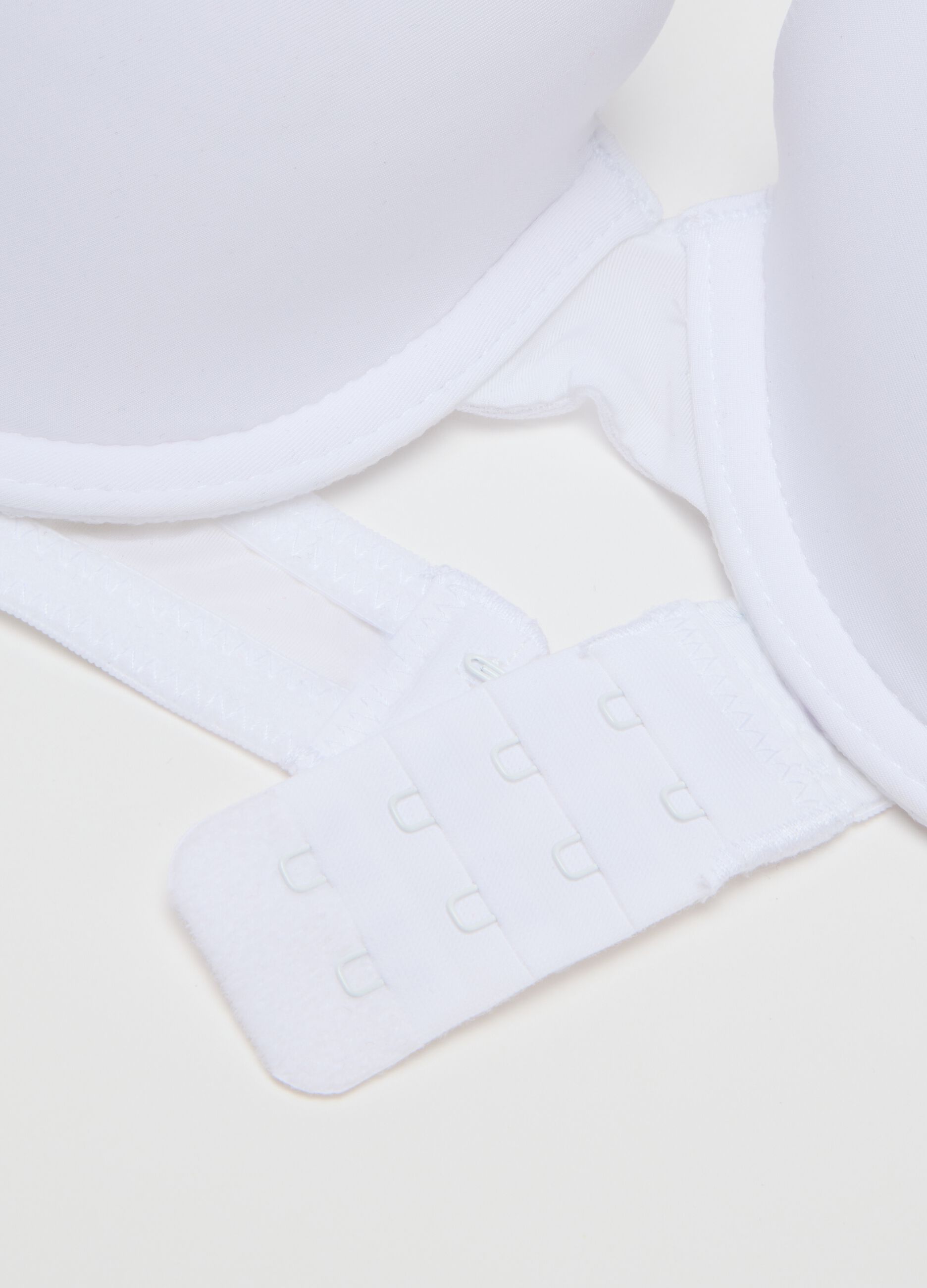 White Stretch Fabric Bra