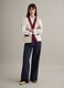 Straight Blue Stretch Cotton Chino Trousers_0