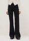 Black denim jeans with bootcut fit_1