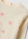 White organic cotton ribbed top with butterfly embroidery for baby girl_2