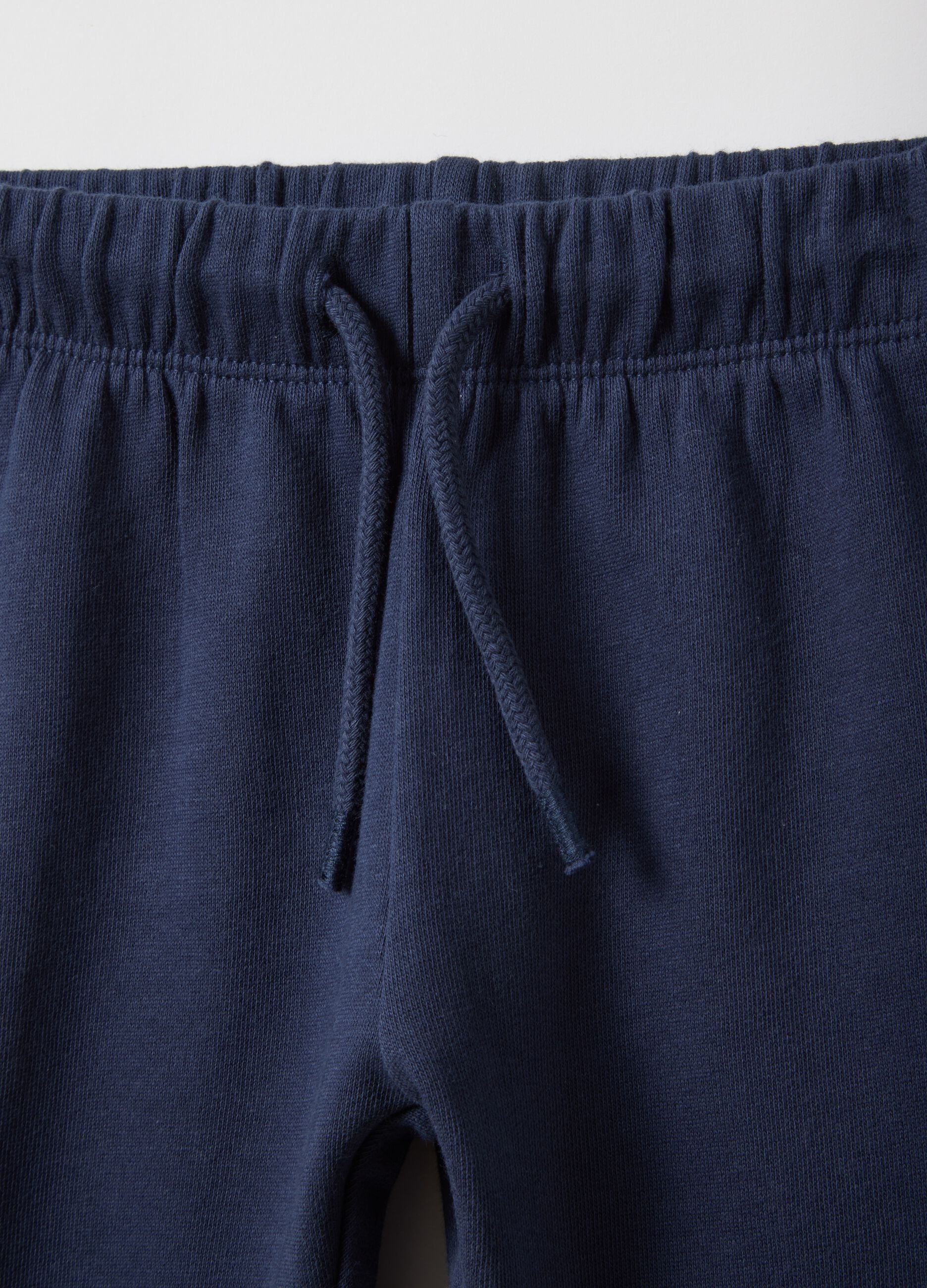 Children's blue cotton jogger trousers with regular fit