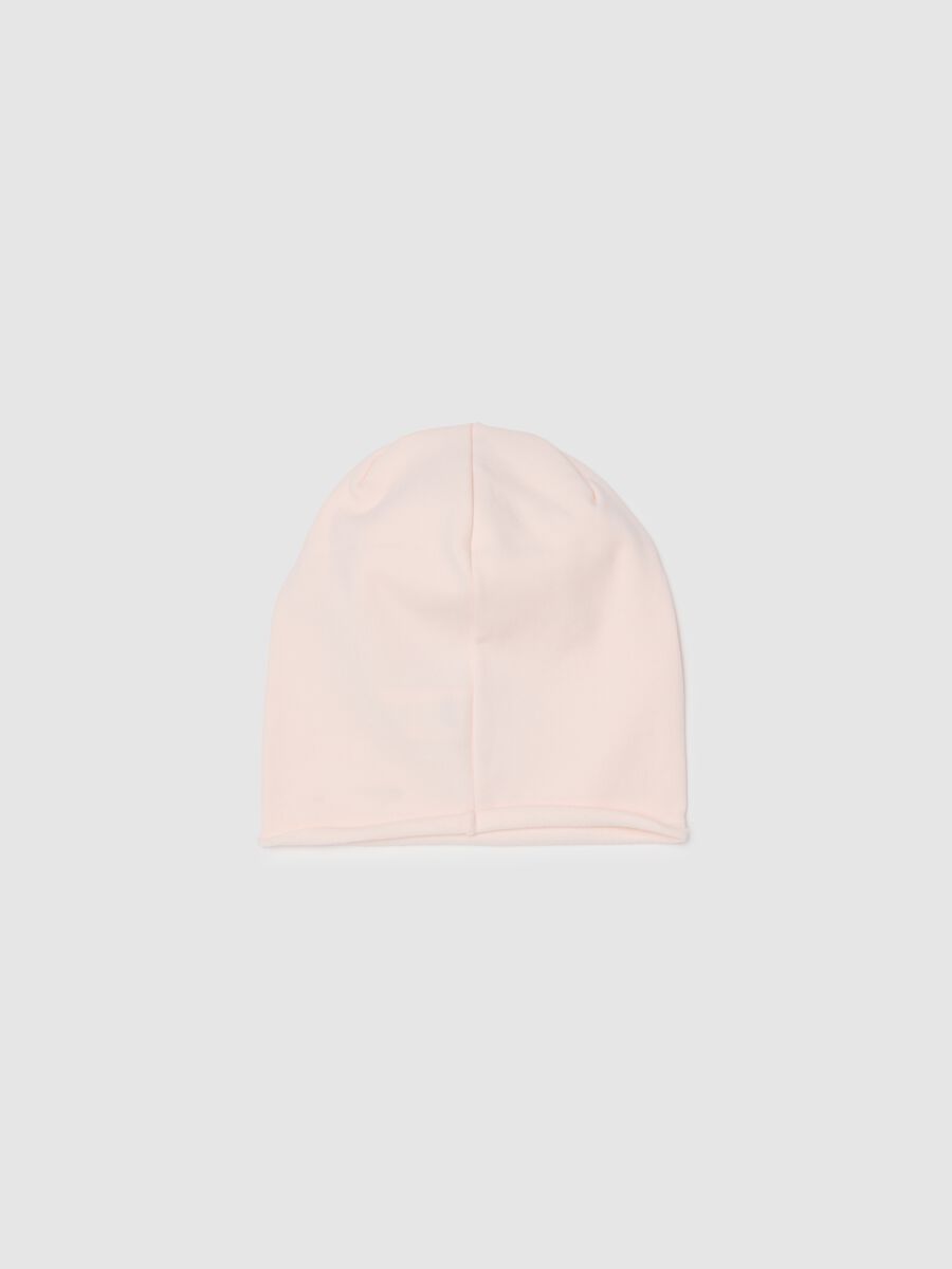 Multicolor stretchy cotton girl's cap with print_1