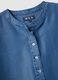 Pure Blue Lyocell Blouse Regular Fit with Mandarin Collar_5