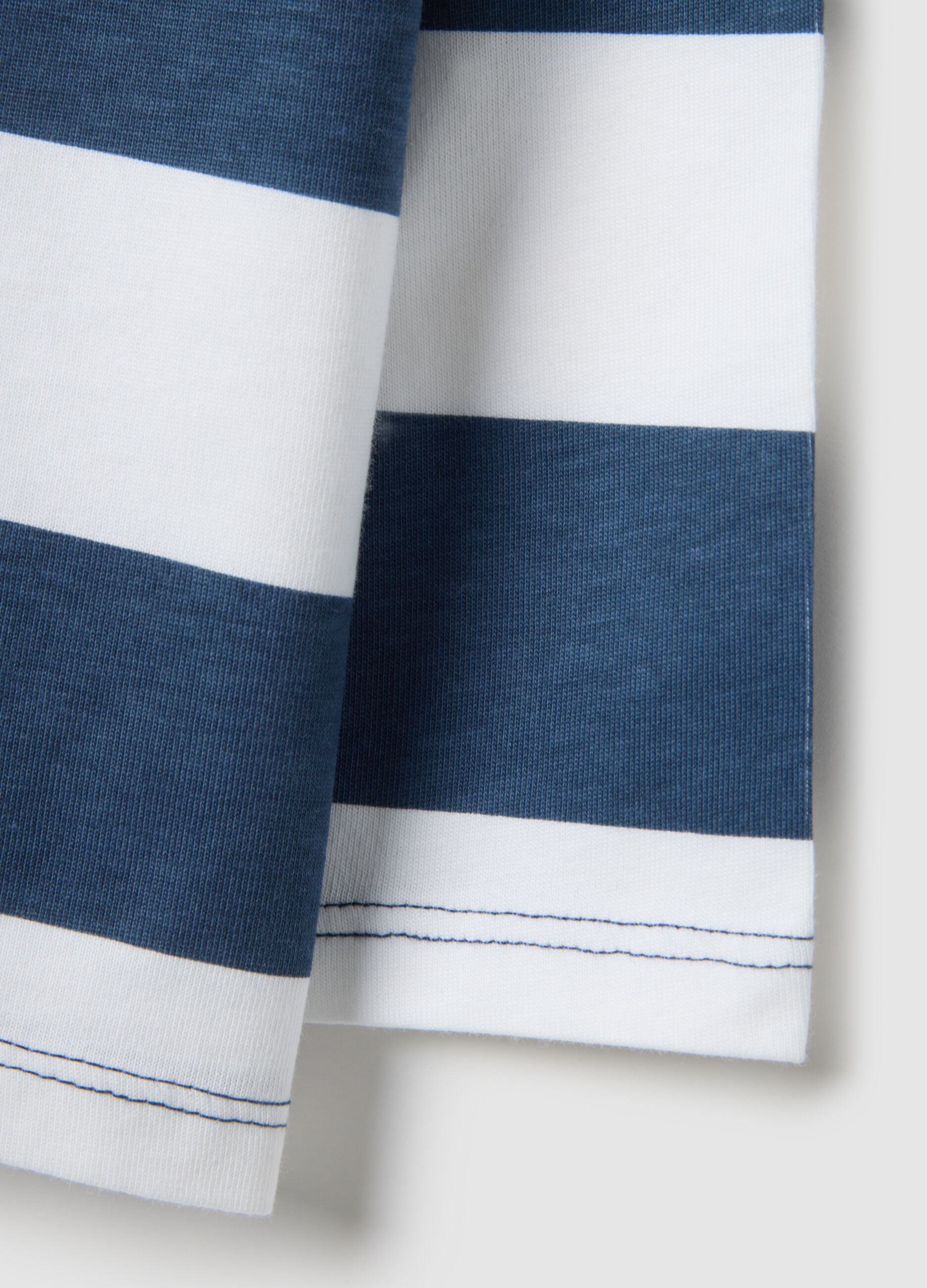 Multicoloured stripe polo shirt in pure cotton for boys regular fit
