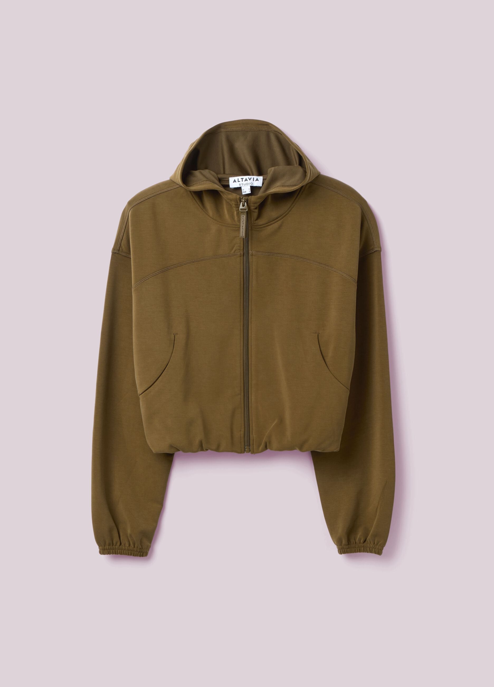 ALTAVIA STUDIO Hooded Full-Zip Crop