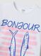 White pure cotton T-shirt with front print, regular fit_5