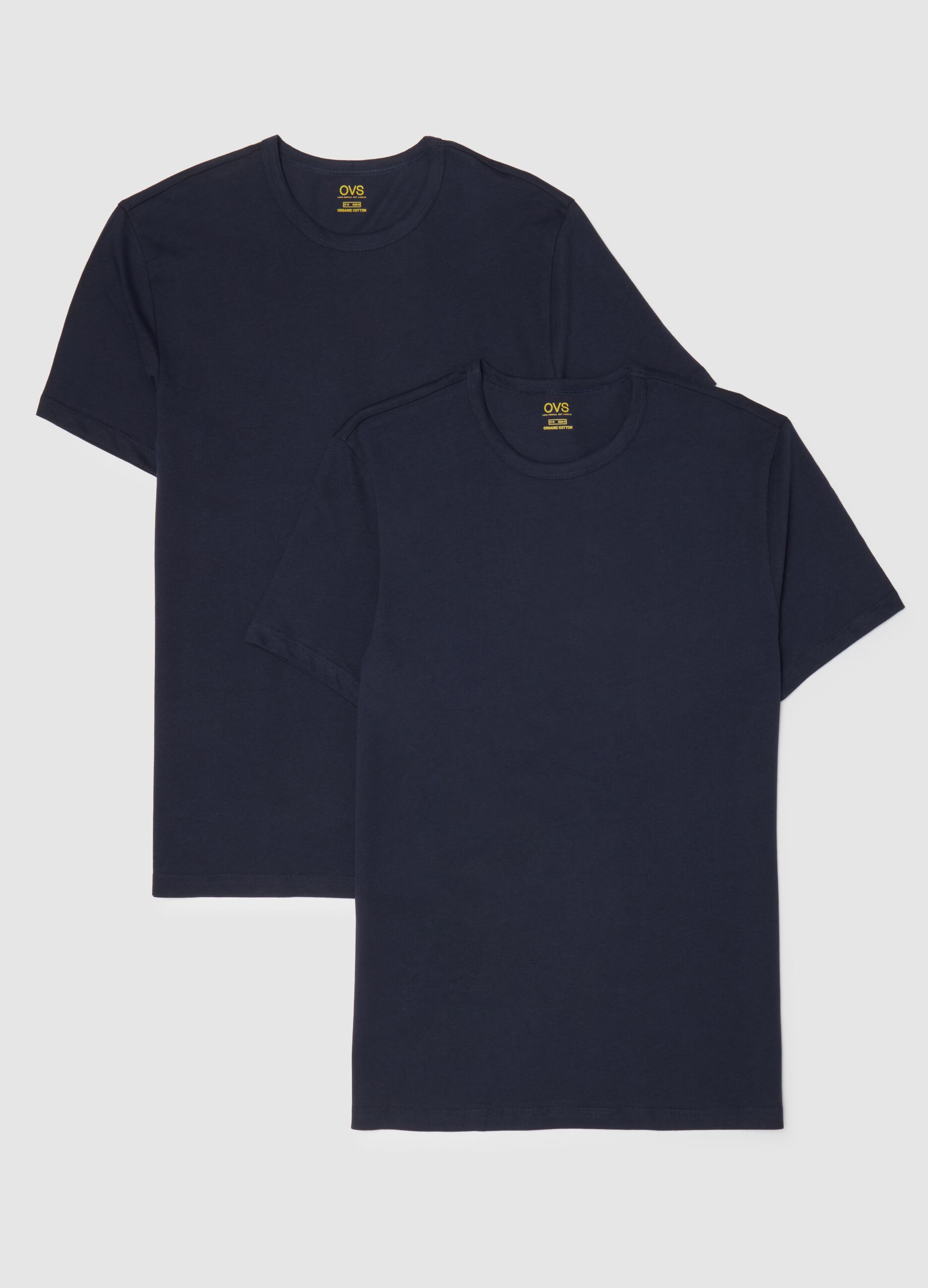Men's blue pure cotton regular fit T-shirt