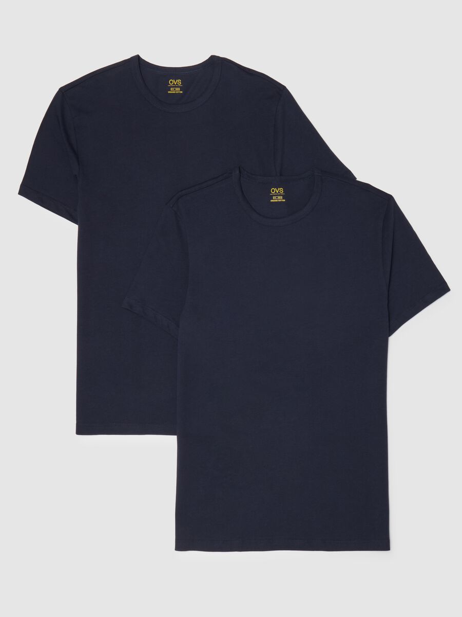 Men's blue pure cotton regular fit T-shirt_4