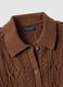 Regular fit brown pure cotton cardigan_5