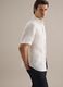 White shirt with mandarin collar in pure linen regular fit_0