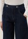 Blue Denim Wide Leg Trousers in Cotton Blend_4
