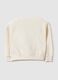 White pure cotton hoodie for girls regular fit with decorations_1