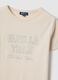 Beige pure cotton regular fit T-shirt with print_5