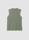 Green pure cotton vest top_4
