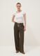 Green jogger trousers with regular fit and elastic waist_0