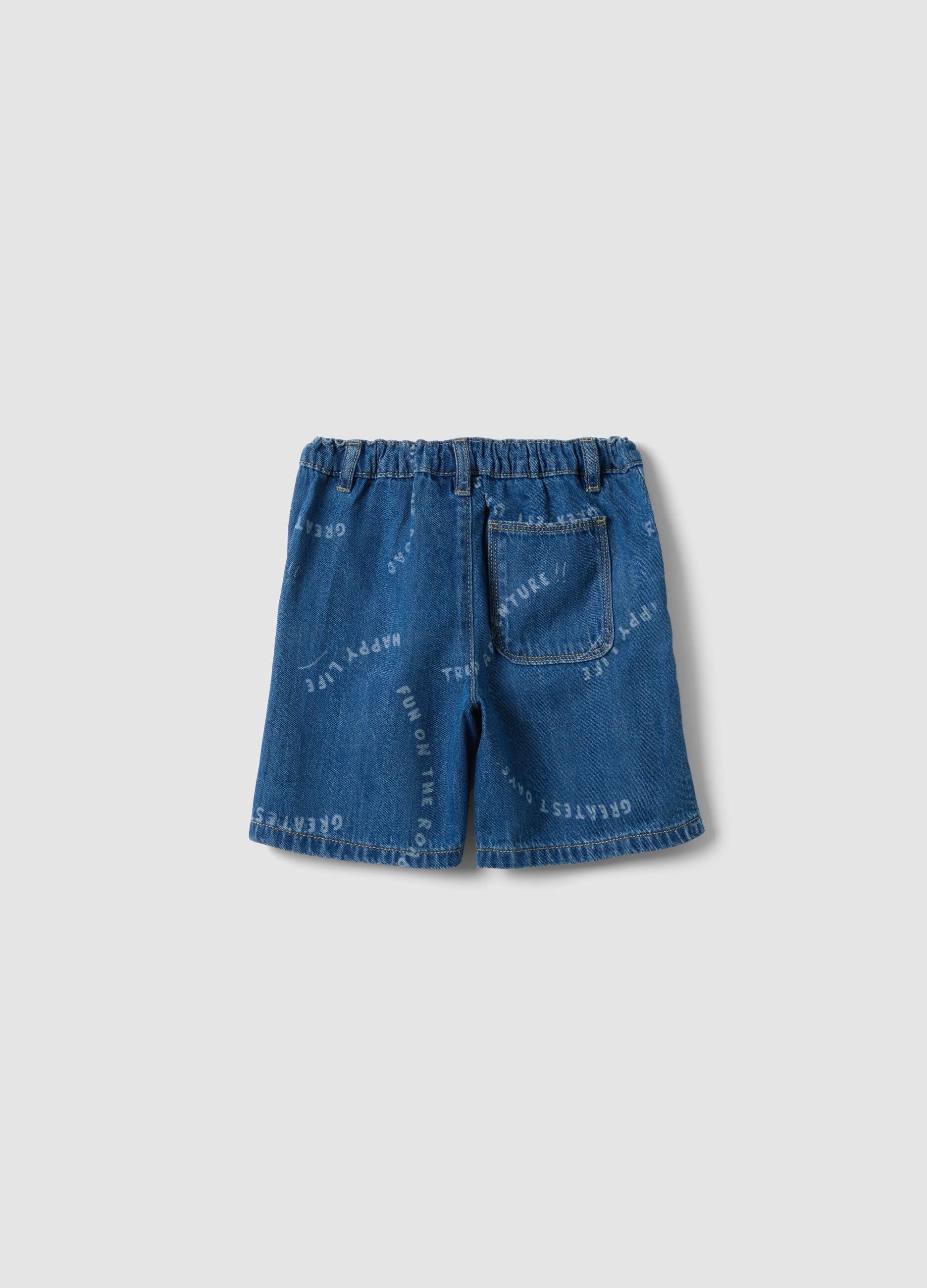 Baby boys&rsquo; pure cotton printed shorts, regular fit