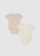Multicolour pure cotton newborn bodysuit twin pack_1