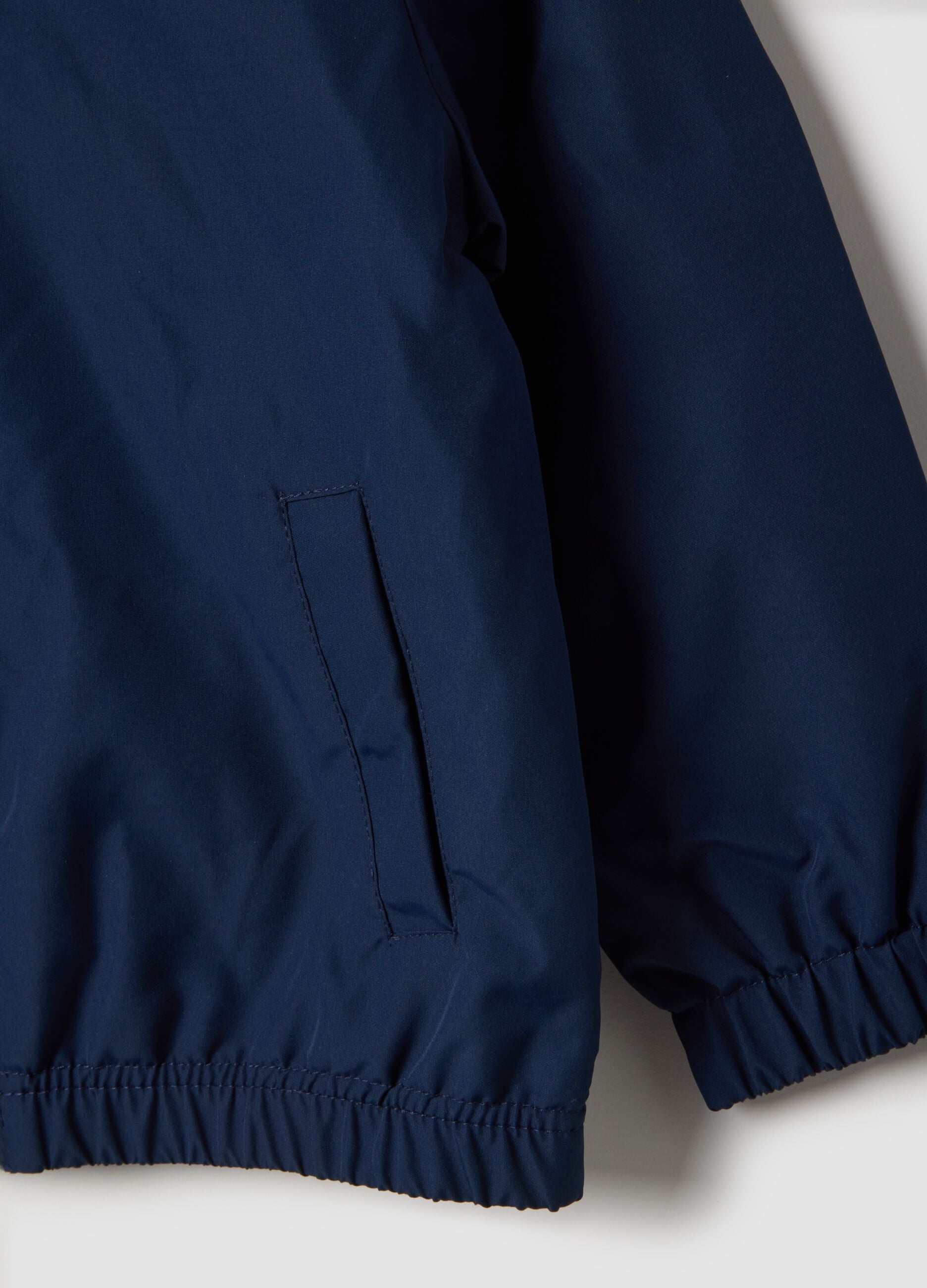 Child's blue regular fit jacket with full zip and hood