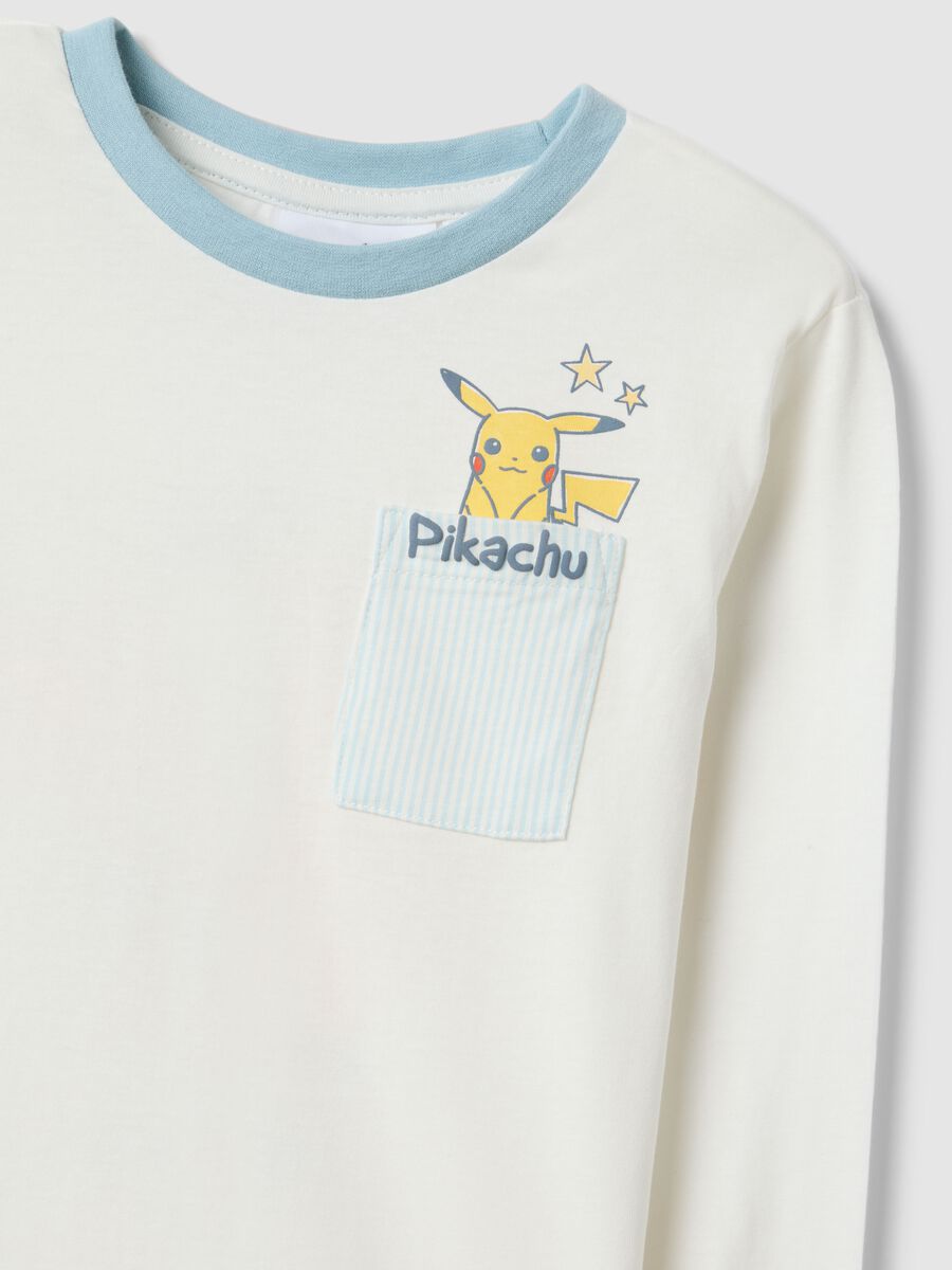 Multicolour pure cotton regular fit children's pyjamas with Pikachu_2