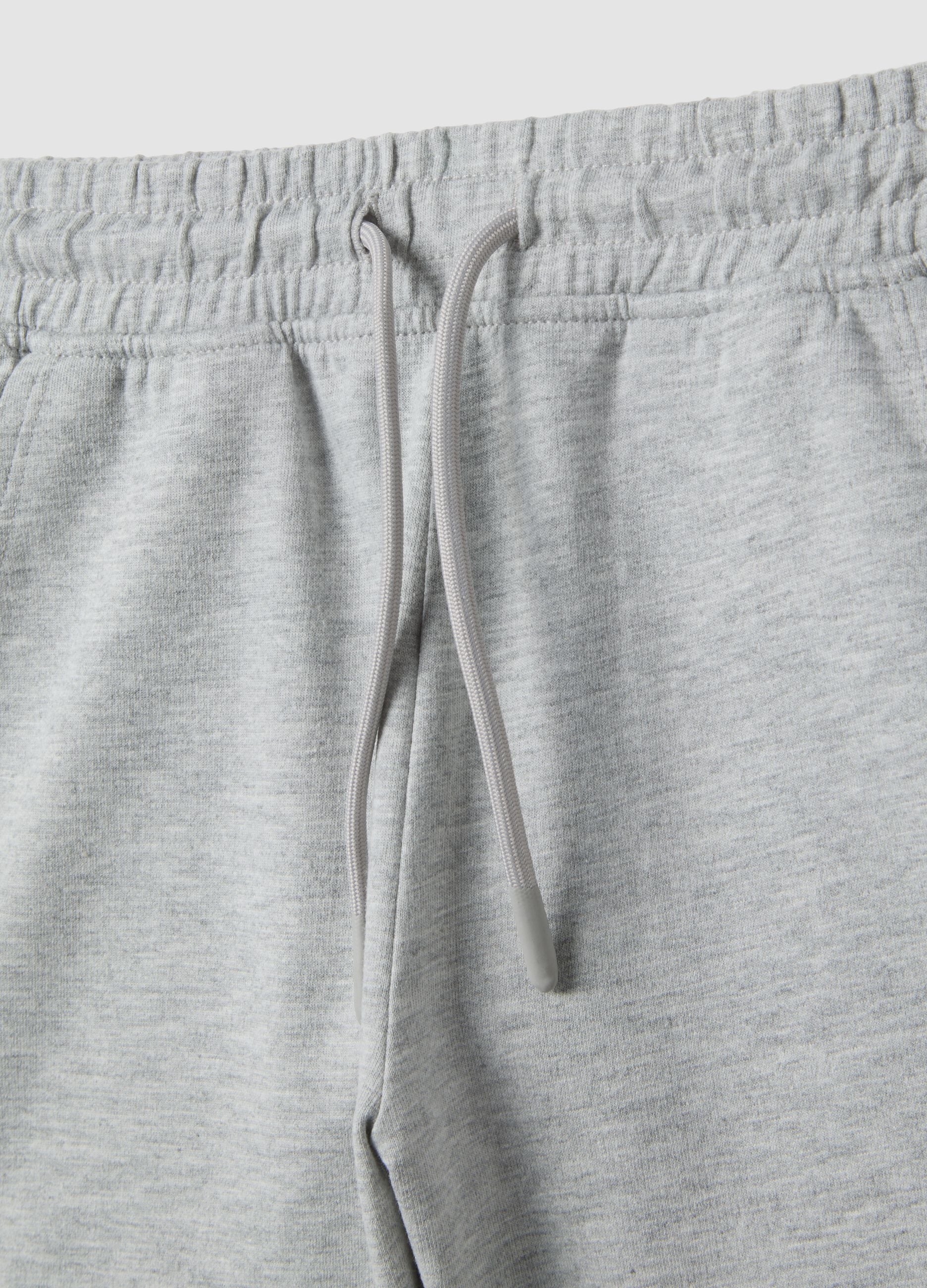 Grey pure cotton kids&rsquo; shorts, regular fit