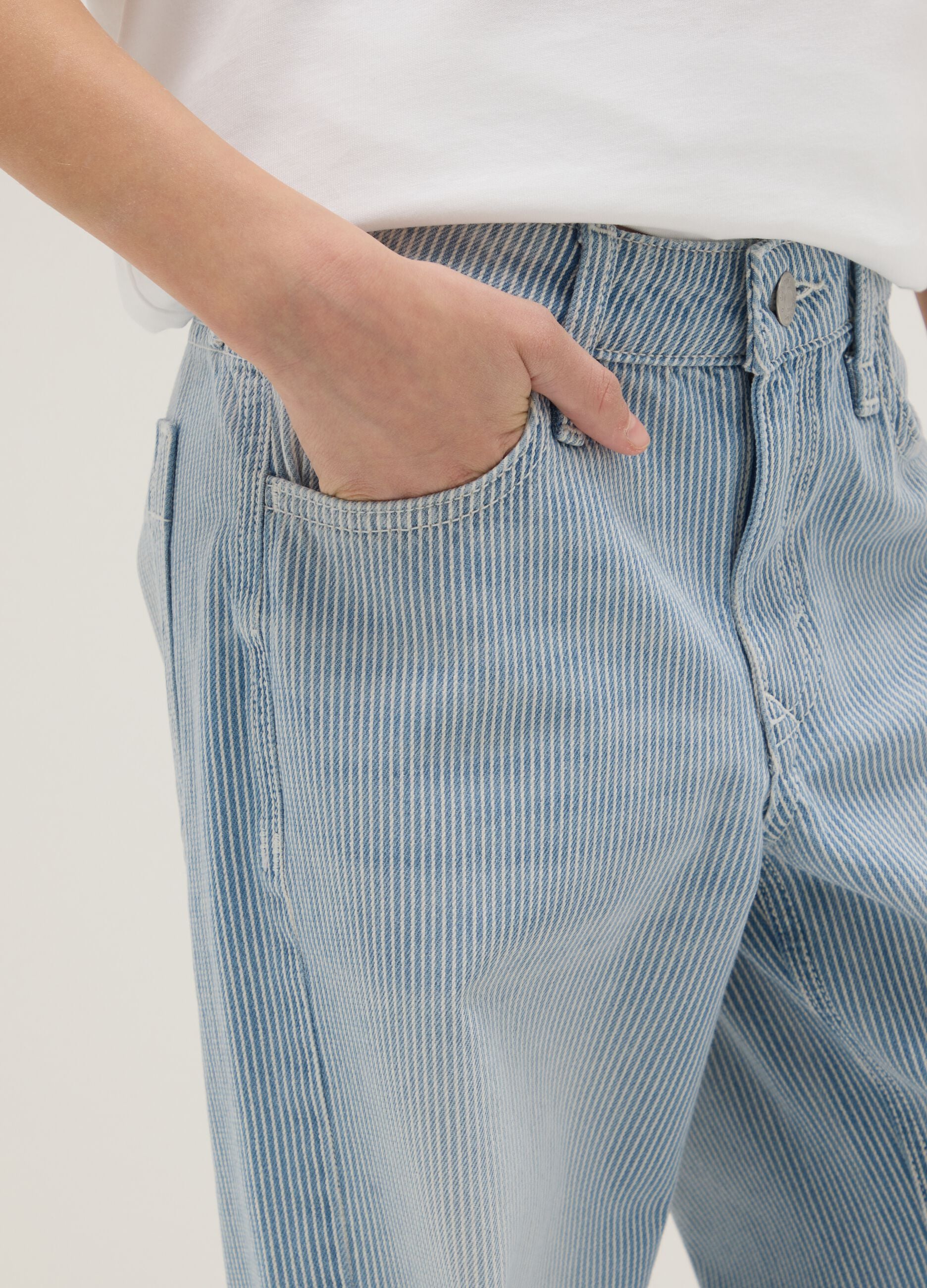 Girls' multicolour pure cotton wide leg trousers