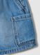 Regular fit baby boys' shorts in pure cotton blue denim_2