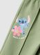 Green paper bag trousers for girls in stretchy cotton regular fit_3