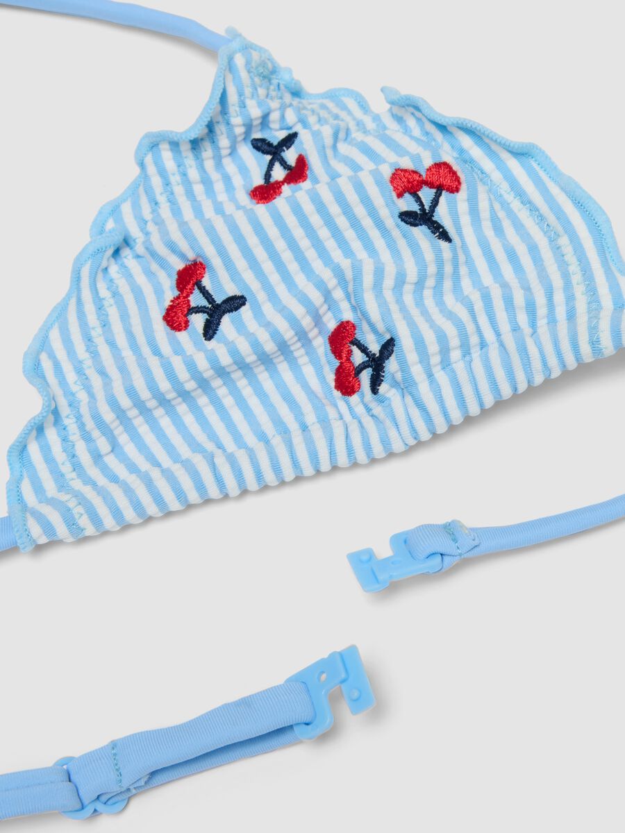 Bikini azzurro a triangolo in tessuto elasticizzato_2