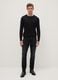 Black slim fit stretch cotton jeans_0