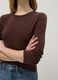 Brown stretchy cotton long sleeve regular fit shirt_3