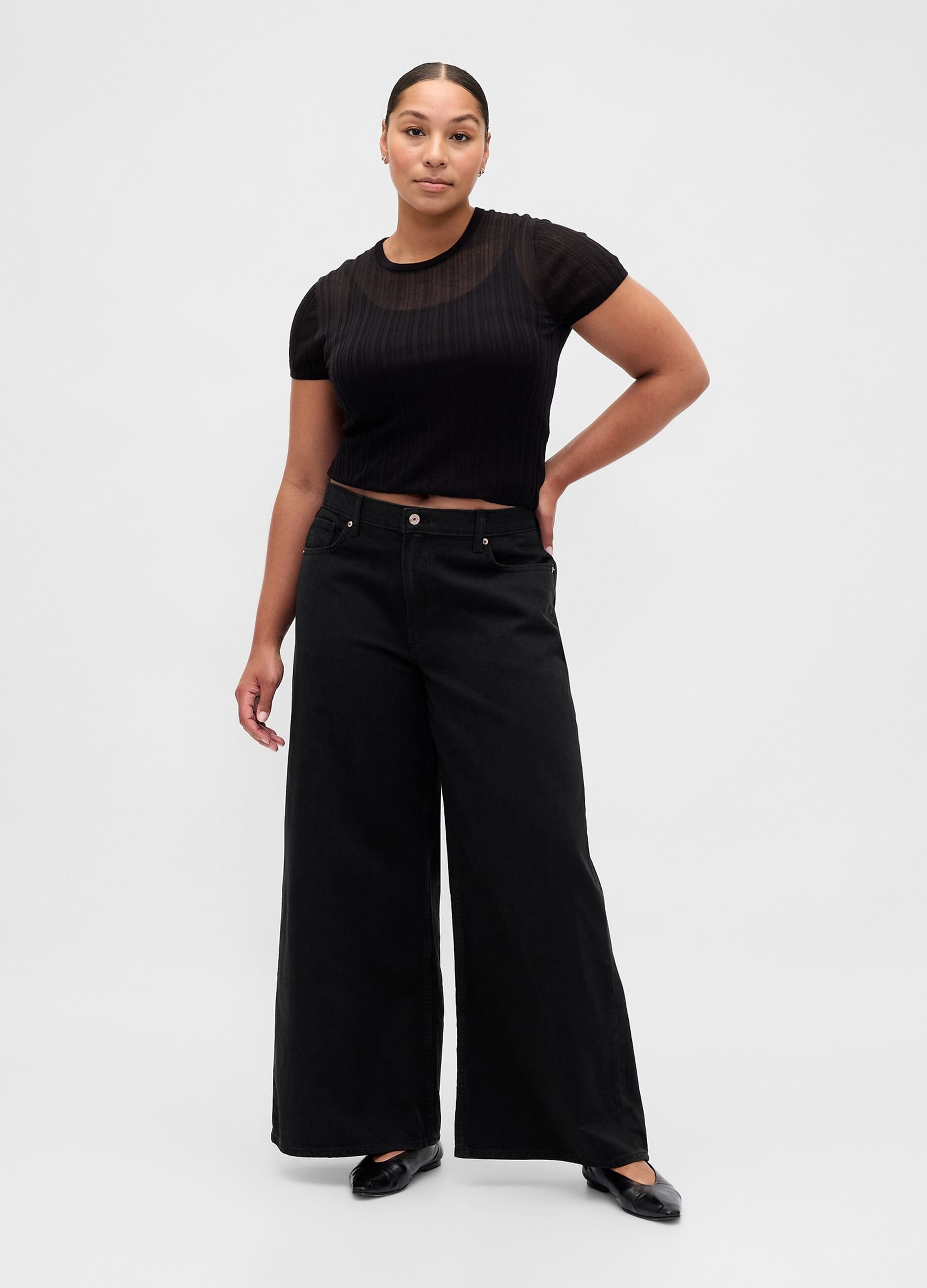 Black Trousers in Lyocell and Cotton