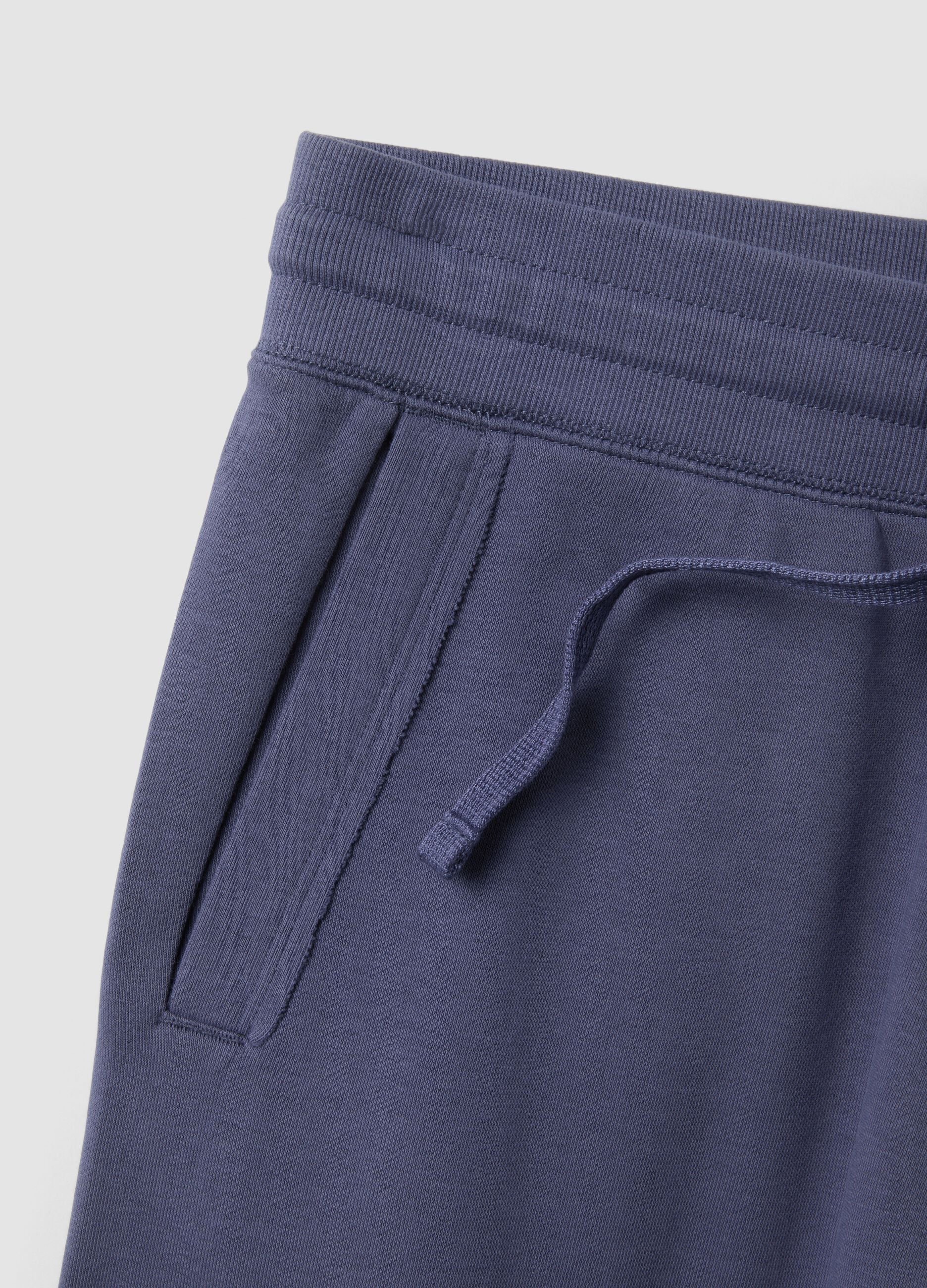 Blue relaxed-fit cotton-blend shorts