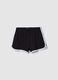 Girl's black pure cotton slim fit shorts_3