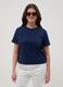 Blue open-knit cotton-blend T-shirt_2