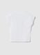 Girls' White Stretch Cotton Slim Fit T-shirt_4