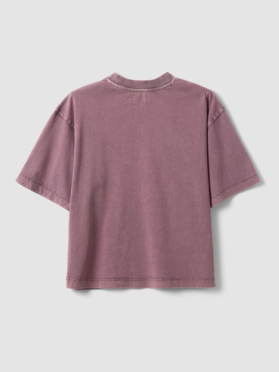 Girls' Oversized Fit Pink Pure Cotton T-shirt_4