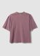 Girls' Oversized Fit Pink Pure Cotton T-shirt_4