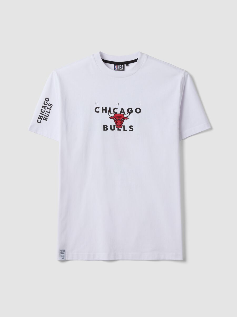 White pure cotton T-shirt with front print, oversized fit_4