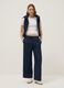 White pure cotton regular fit T-shirt with contrast stitching_1