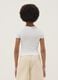 Girls&rsquo; white pure cotton slim-fit T-shirt with dog print_1