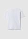 Children's oversized fit pure cotton white T-shirt with print_1